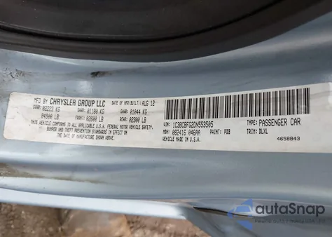 2013 Chrysler 200 Limited from USA, damaged, VIN 1C3BCBFG2DN553505
